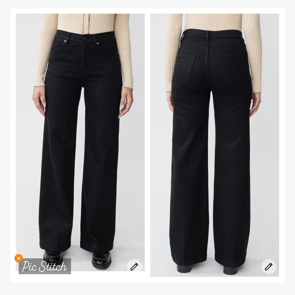 Classic Black Wide-Leg Jeans